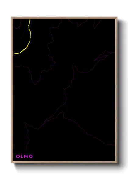 Une affiche de carte sur Olmo