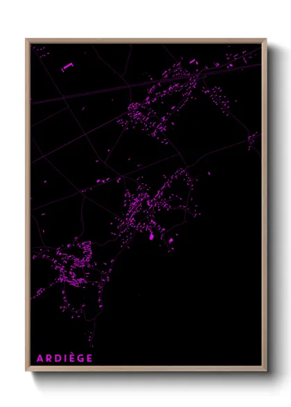 Une affiche de carte sur Ardiège