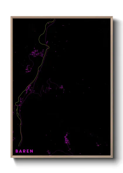 Une affiche de carte sur Baren