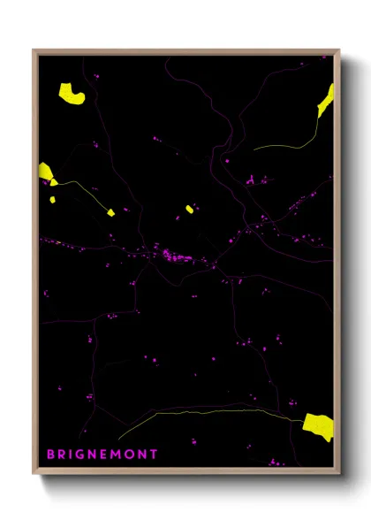 Une affiche de carte sur Brignemont