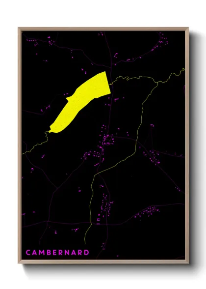 Une affiche de carte sur Cambernard
