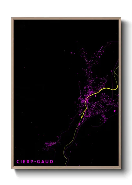 Une affiche de carte sur Cierp-Gaud