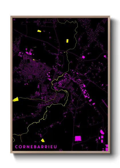 Une affiche de carte sur Cornebarrieu