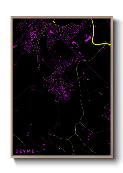 Une affiche de carte sur Deyme
