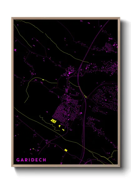 Une affiche de carte sur Garidech