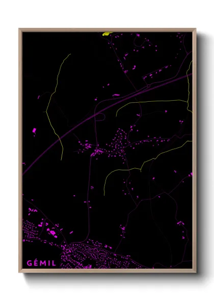 Une affiche de carte sur Gémil