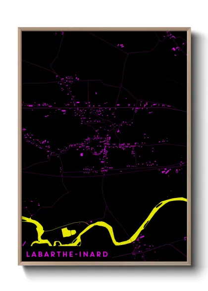 Une affiche de carte sur Labarthe-Inard