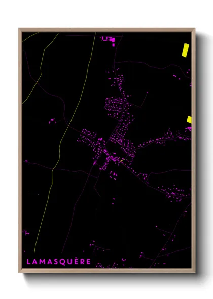 Une affiche de carte sur Lamasquère