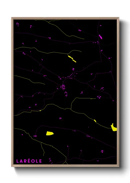 Une affiche de carte sur Laréole
