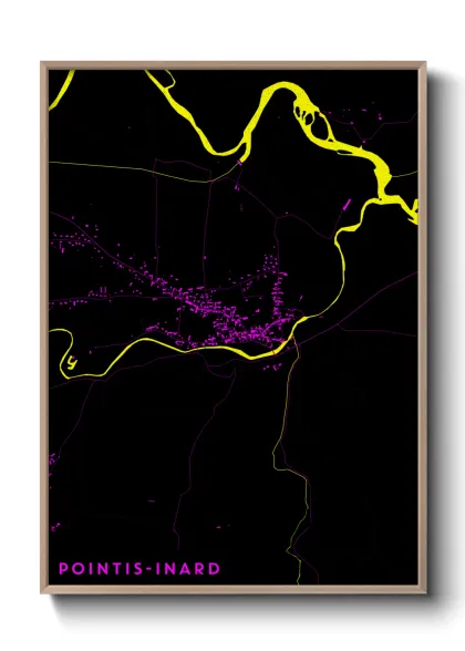 Une affiche de carte sur Pointis-Inard