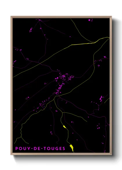 Une affiche de carte sur Pouy-de-Touges