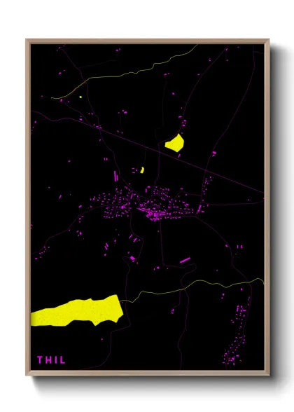 Une affiche de carte sur Thil
