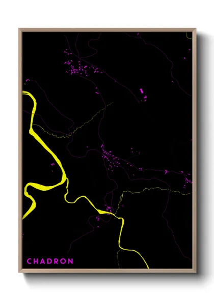 Une affiche de carte sur Chadron