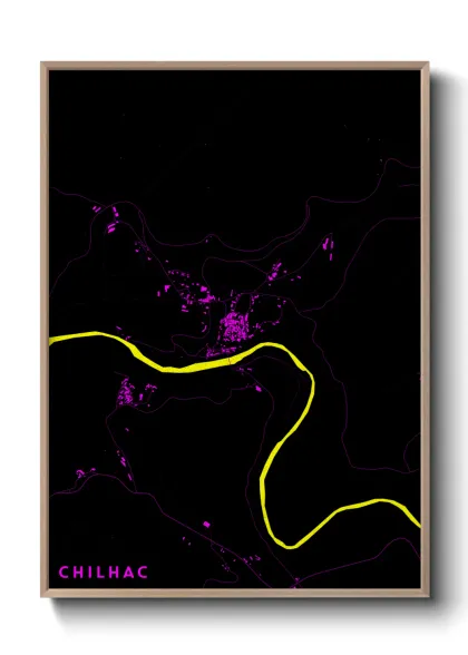 Une affiche de carte sur Chilhac