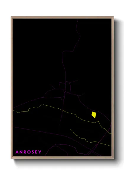 Une affiche de carte sur Anrosey