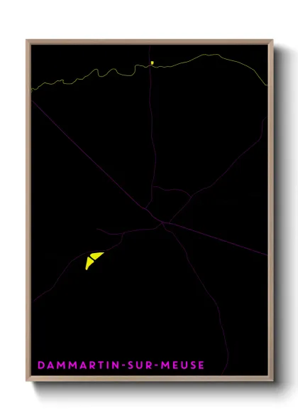 Une affiche de carte sur Dammartin-sur-Meuse