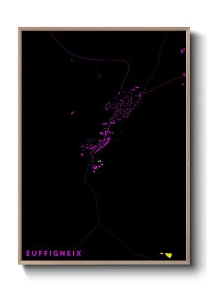 Une affiche de carte sur Euffigneix