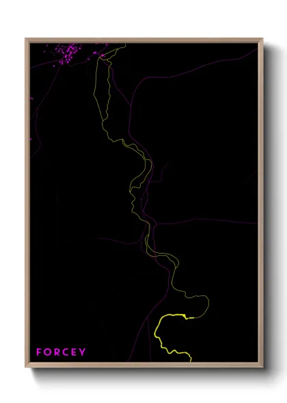 Une affiche de carte sur Forcey