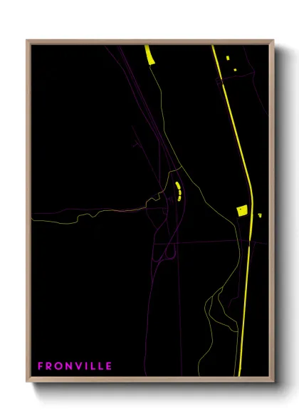Une affiche de carte sur Fronville