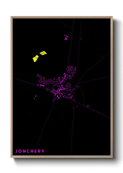 Une affiche de carte sur Jonchery