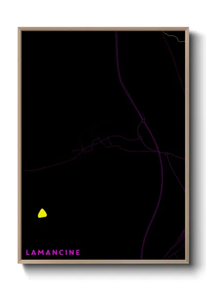 Une affiche de carte sur Lamancine