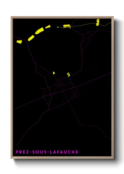 Une affiche de carte sur Prez-sous-Lafauche