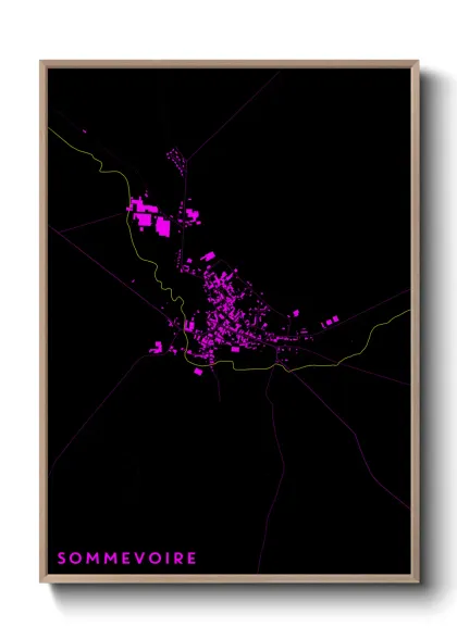 Une affiche de carte sur Sommevoire