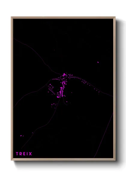 Une affiche de carte sur Treix