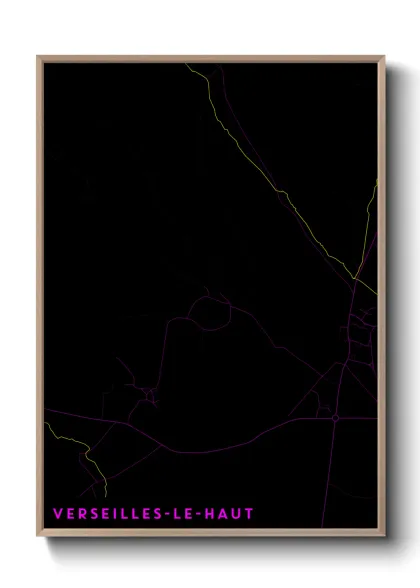 Une affiche de carte sur Verseilles-le-Haut