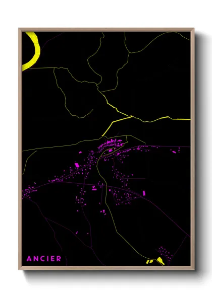 Une affiche de carte sur Ancier