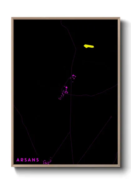 Une affiche de carte sur Arsans