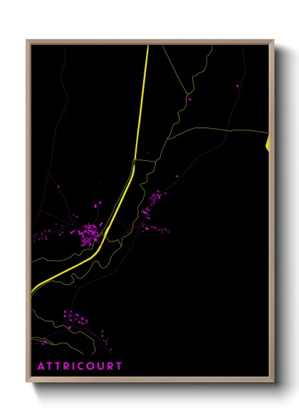 Une affiche de carte sur Attricourt