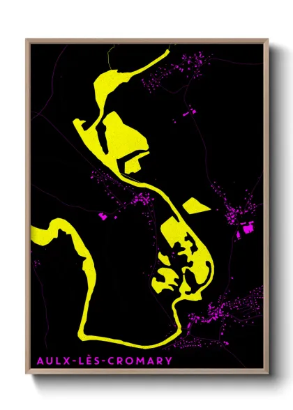 Une affiche de carte sur Aulx-lès-Cromary