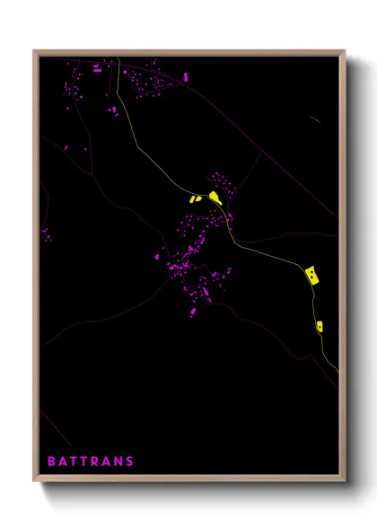 Une affiche de carte sur Battrans