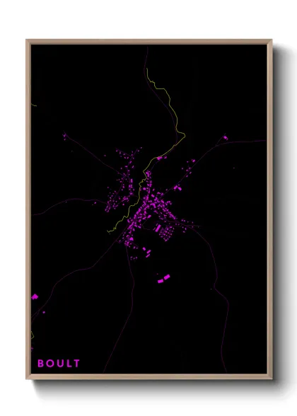 Une affiche de carte sur Boult