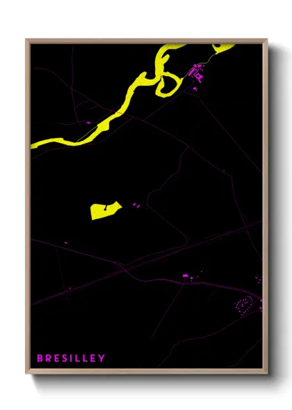 Une affiche de carte sur Bresilley