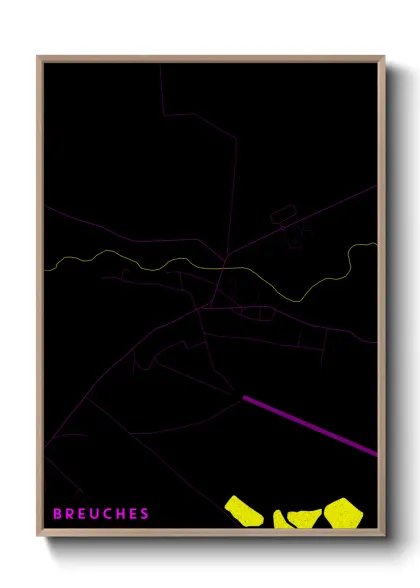 Une affiche de carte sur Breuches