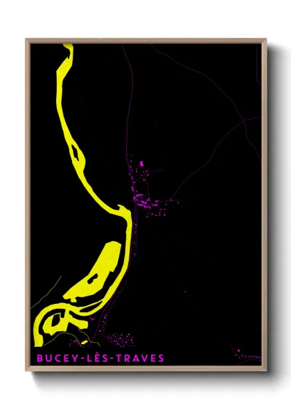 Une affiche de carte sur Bucey-lès-Traves