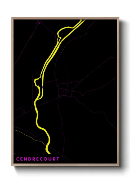 Une affiche de carte sur Cendrecourt
