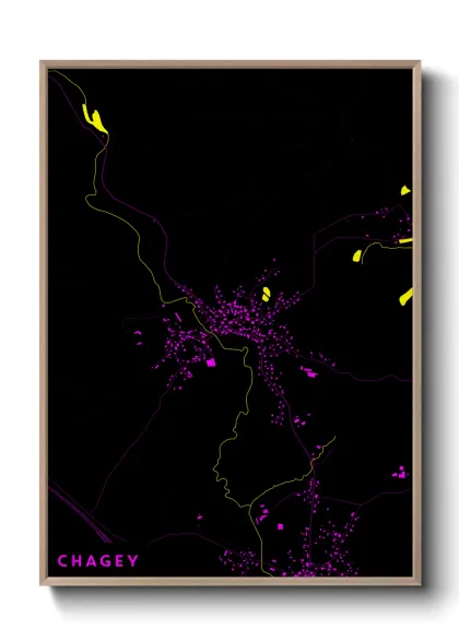 Une affiche de carte sur Chagey