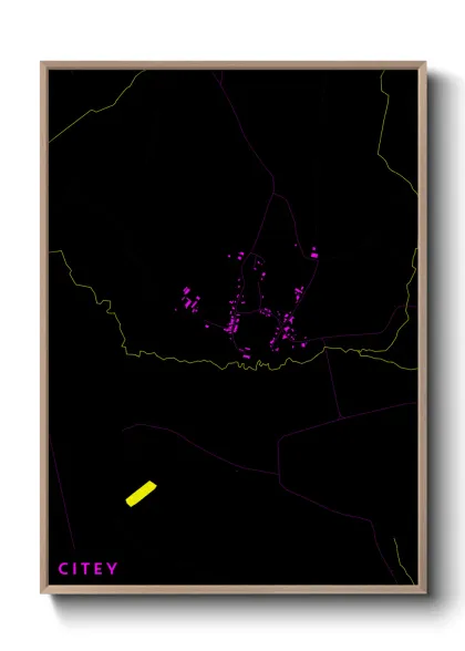 Une affiche de carte sur Citey