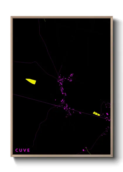 Une affiche de carte sur Cuve