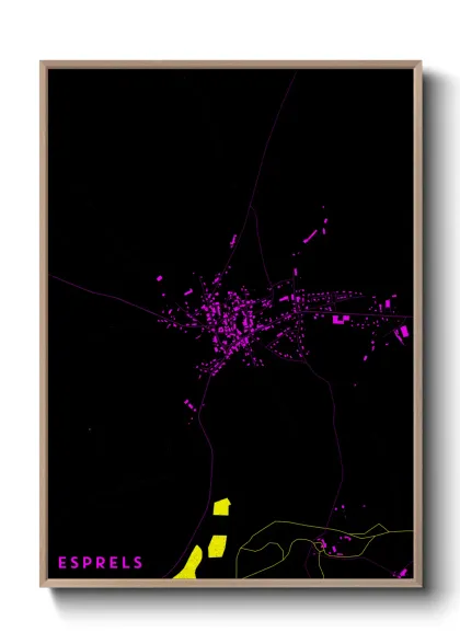 Une affiche de carte sur Esprels