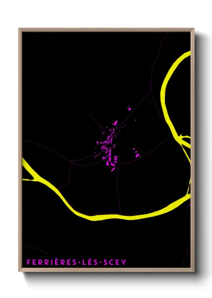 Une affiche de carte sur Ferrières-lès-Scey