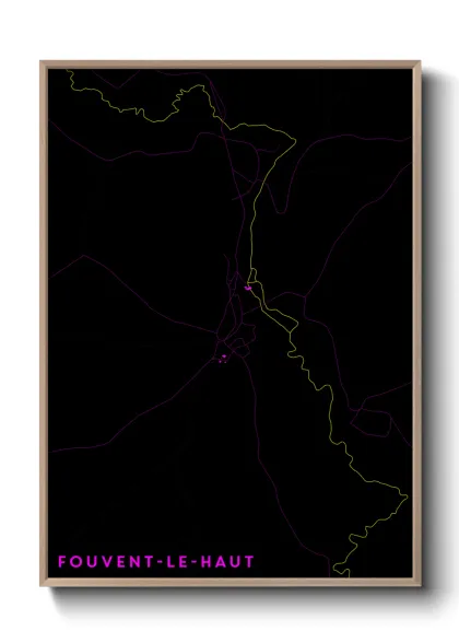 Une affiche de carte sur Fouvent-le-Haut