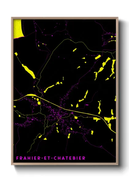 Une affiche de carte sur Frahier-et-Chatebier
