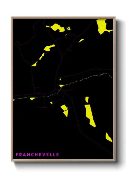 Une affiche de carte sur Franchevelle