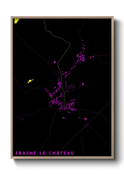 Une affiche de carte sur Frasne-le-Château
