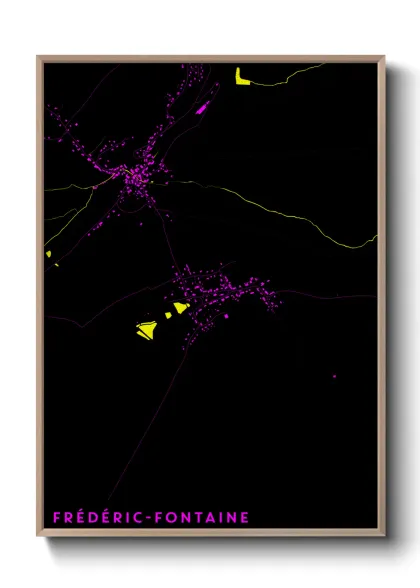 Une affiche de carte sur Frédéric-Fontaine