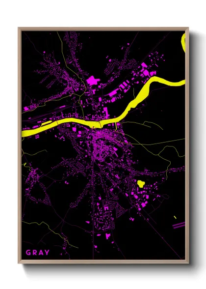 Une affiche de carte sur Gray